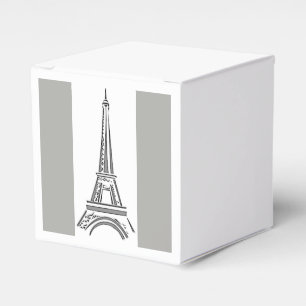 French Gray Paris Themed Eiffel Tower Geschenkschachtel