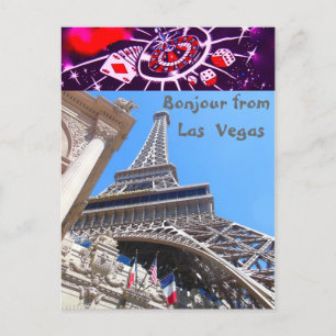 French Greetings Las Vegas Style Postkarte