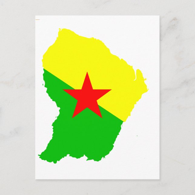 FRENCH-Guiana-Karte Postkarte (Vorderseite)