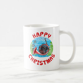 French Horn Christmas Brass Musician Music Teacher Kaffeetasse