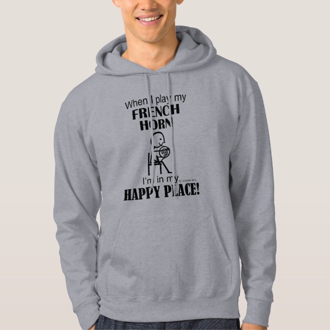 French Horn Happy Place Hoodie (Vorderseite)