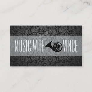 French Horn Instructor Music Studio Business Card Visitenkarte