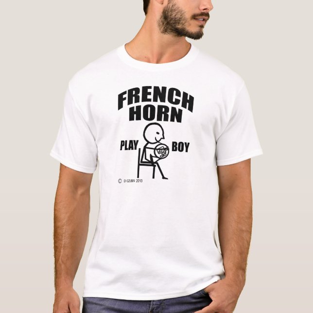 French Horn Play Boy T-Shirt (Vorderseite)