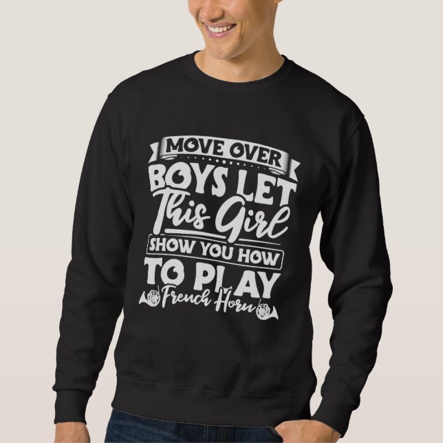 French Horn Player Apparel Instrument Brass Music  Sweatshirt (Vorderseite)