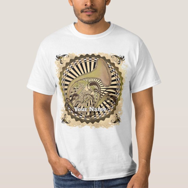 French Horn Swirls  T-Shirt (Vorderseite)