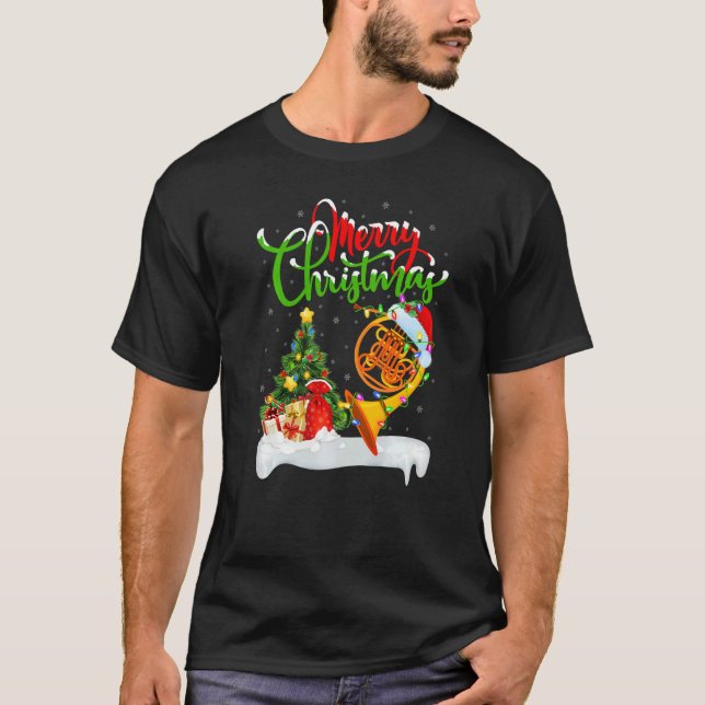 French Horn  Xmas Decorations French Horn Christma T-Shirt (Vorderseite)