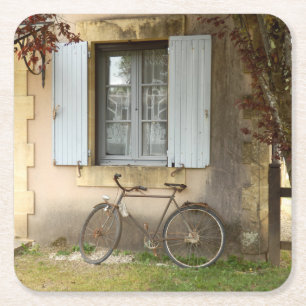 French House Coaster Rechteckiger Pappuntersetzer