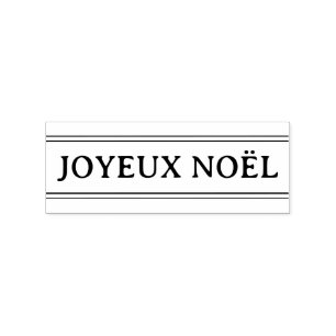 French Joyeux Noël Strip Weihnachten Gummistempel