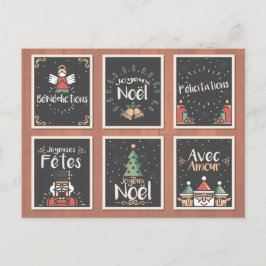 FRENCH JOYEUX WEIHNACHTEN CHRISTMAS CARD SET