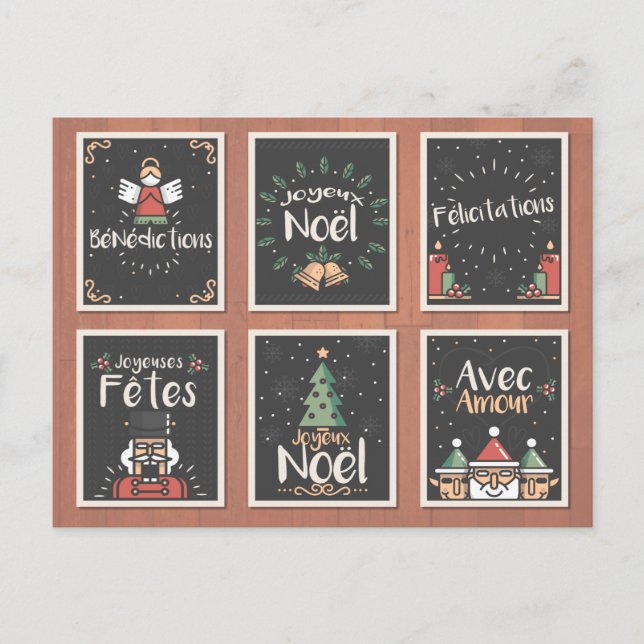 FRENCH JOYEUX WEIHNACHTEN CHRISTMAS CARD SET (Vorderseite)