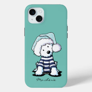 French KiniArt Christmas Westie Dog iPhone Case