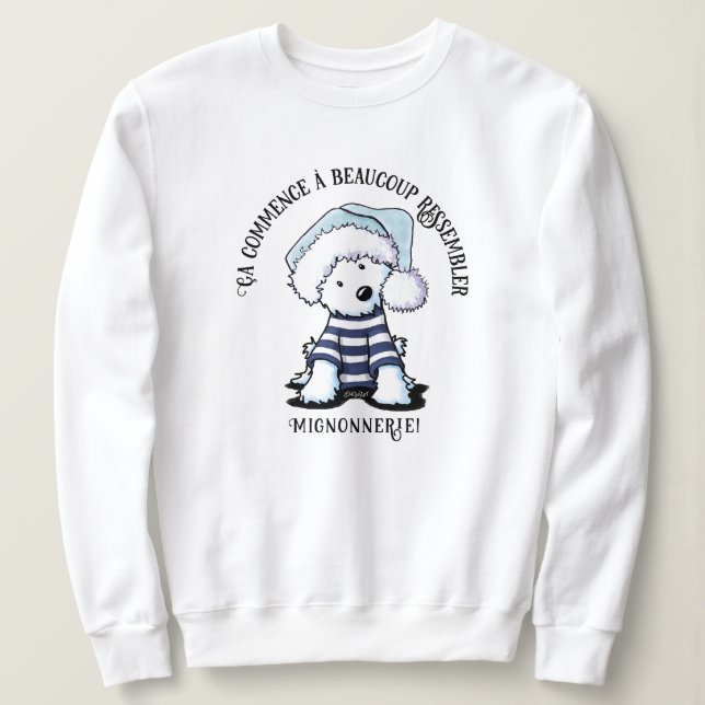 French KiniArt Westie Christmas Sweatshirt (Design vorne)