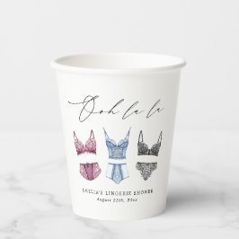 French Lace Lingerie Brautparty Pappbecher