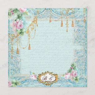 French Lace Tassels & Script Writing Einladung