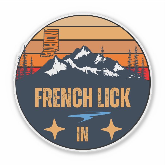 French Lick, Indiana Aufkleber (Vorderseite)