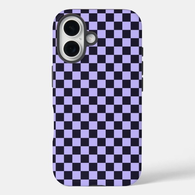 French lilac checkerboard pattern Case-Mate iPhone hülle (Rückseite)