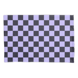 French lilac checkerboard pattern kissenbezug