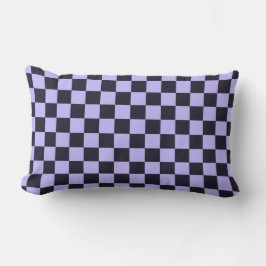 French lilac checkerboard pattern lendenkissen
