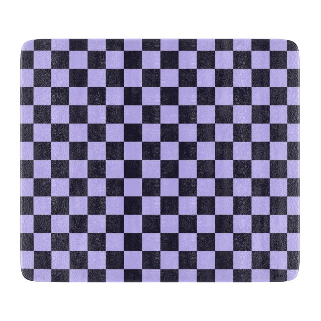 French lilac checkerboard pattern schneidebrett (Vorderseite)