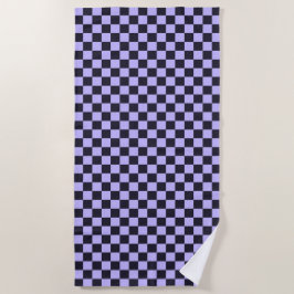 French lilac checkerboard pattern strandtuch