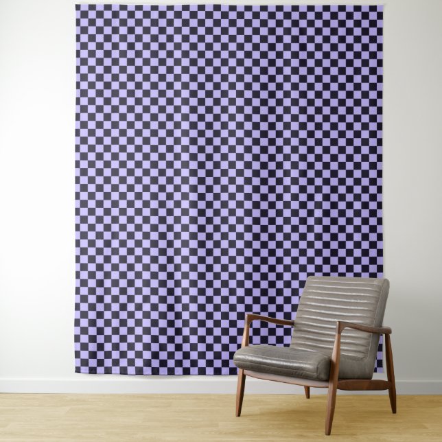 French lilac checkerboard pattern wandteppich (Beispiel)