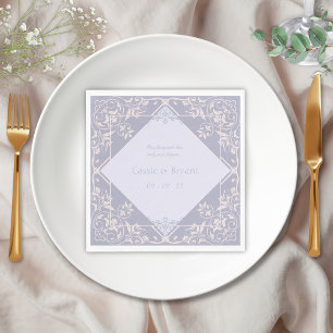 French Lilac Vintag Elegante Viktorianische Hochze Serviette