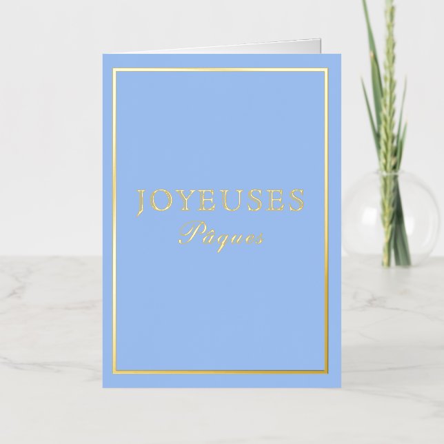 French Macaron Joyeux Paques Blue (Vorderseite)