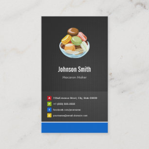 French Macaron Maker Macaroons Creative Innovative Visitenkarte