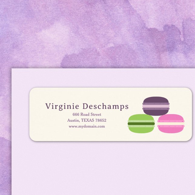 French Macarons Rücksendeadresse (French Macarons Return Address Label)