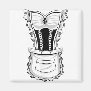 French Maid Costume Shirt Cool Halloween Housemai Magnet