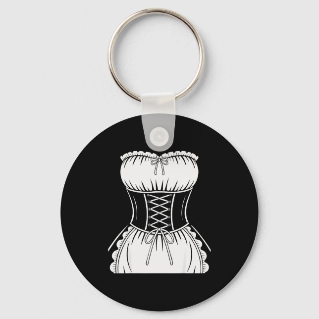 French Maid Shirt Adult Men Women Anime Cosplay Co Schlüsselanhänger (Vorderseite)
