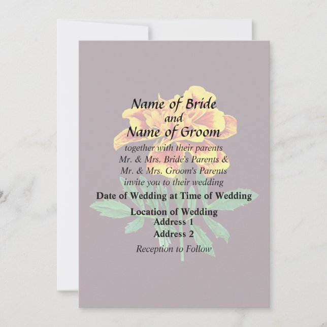 French Marigold Einladung (Vorderseite)