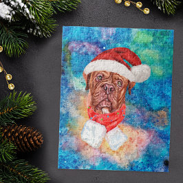 French Mastiff Breed Dog Weihnachten Puzzle