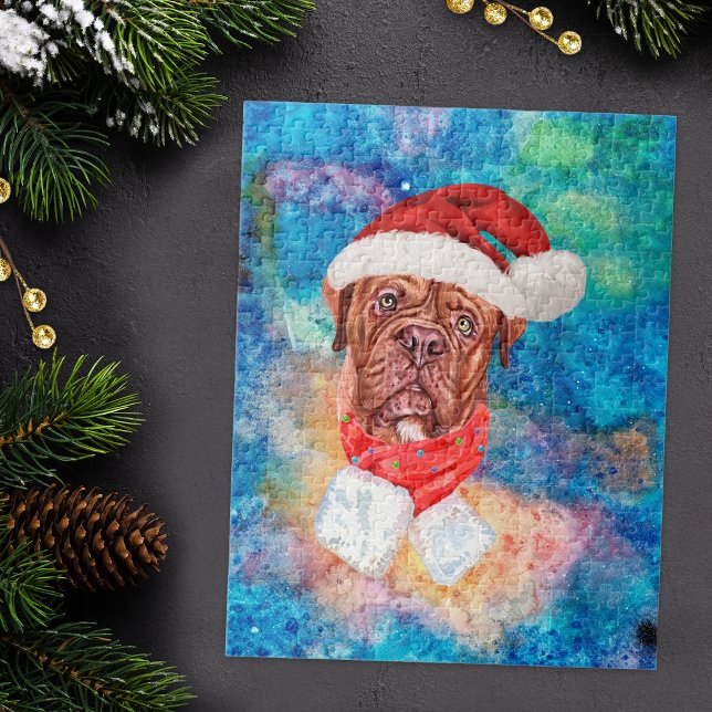 French Mastiff Breed Dog Weihnachten Puzzle (Von Creator hochgeladen)