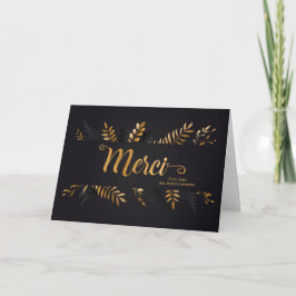FRENCH Merci Vielen Dank Botanical über Charcoal G Karte