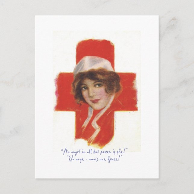 French Nurse Angel Postkarte (Vorderseite)