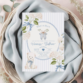 French Nursery Baby Shower Coquette Baby in Blue Einladung