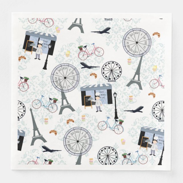 French Paper Napkin Serviette (Vorderseite)