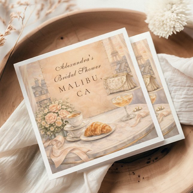 French Paris Bridal Shower Serviette (Von Creator hochgeladen)