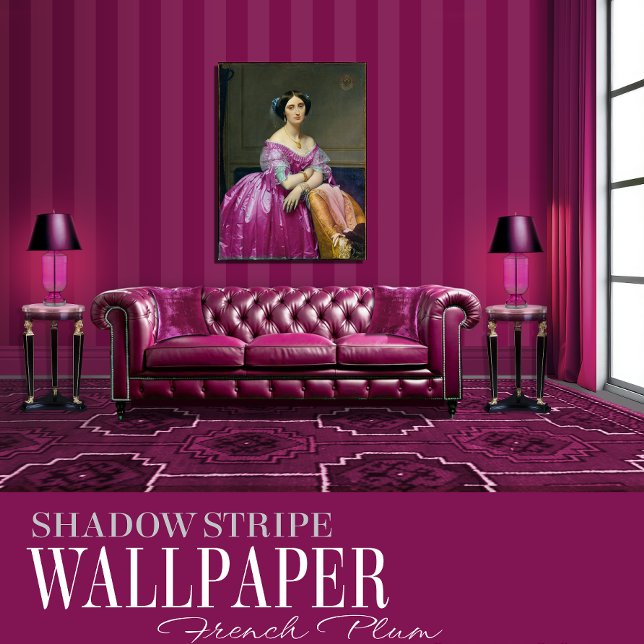 French Plum Six Inch Shadow Stripe Tapete (Von Creator hochgeladen)