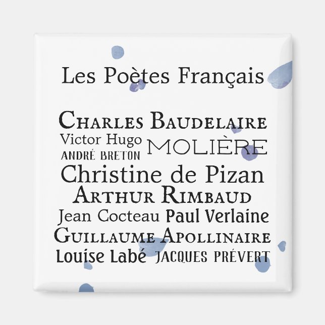 French Poets Magnet (Vorne)