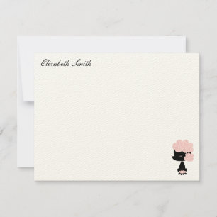 French Poodle Custom Flat Vielen Dank Anmerkungen Einladung