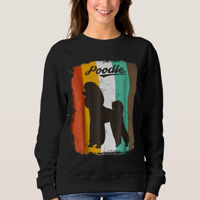 French Poodle Dog Retro Vintages Design Sweatshirt (Vorderseite)