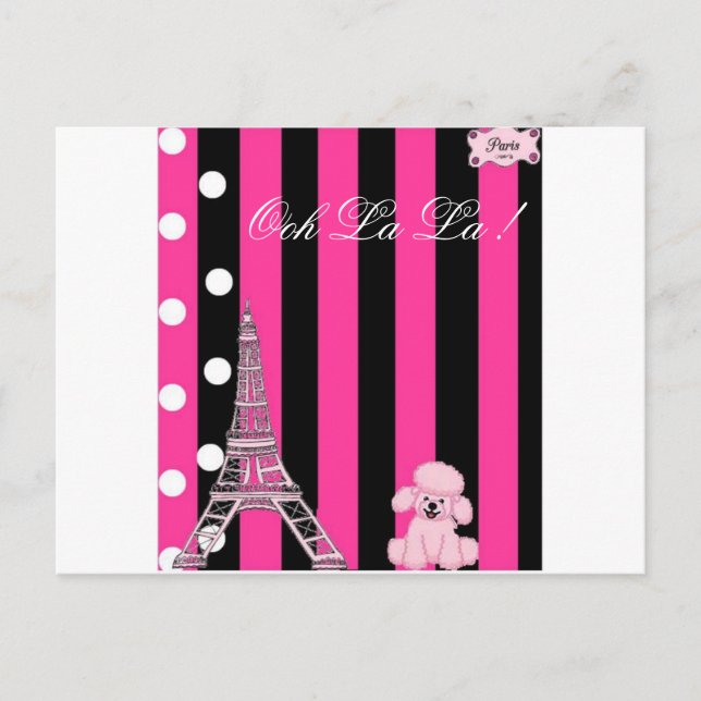 French Poodle Postkarte (Vorderseite)