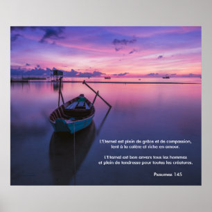 (French) Poster .. Psalm 145 Purple Serene