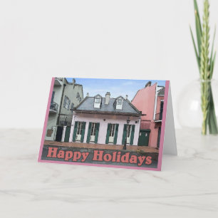 French Quarter Cottage Grußkarte zur Jahreszeit Feiertagskarte