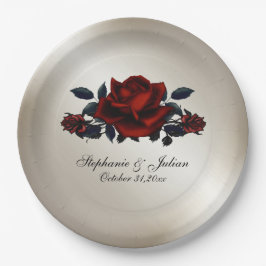 French Quarter Goth Antique Gold Wedding   Pappteller