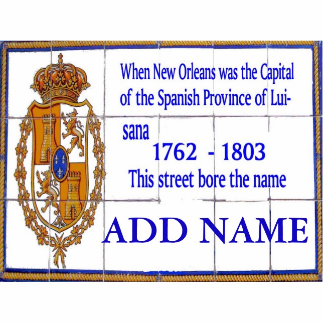 French Quarter Tile Murals, add text Freistehende Fotoskulptur (Vorne)