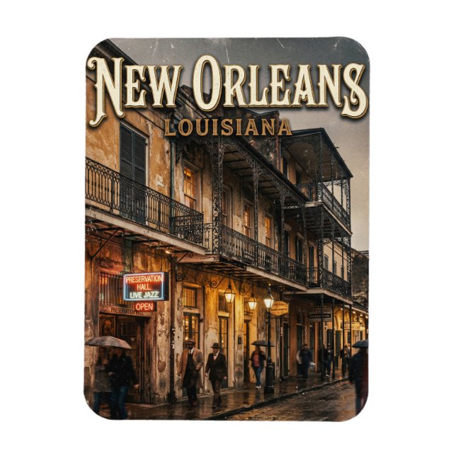 French Quarter USA Magnet (Vertikal)