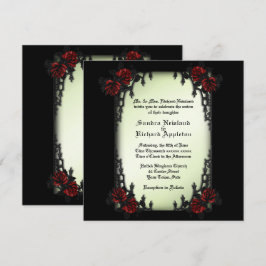 French Quarter Viktorianisch / Goth Theme Wedding Einladung